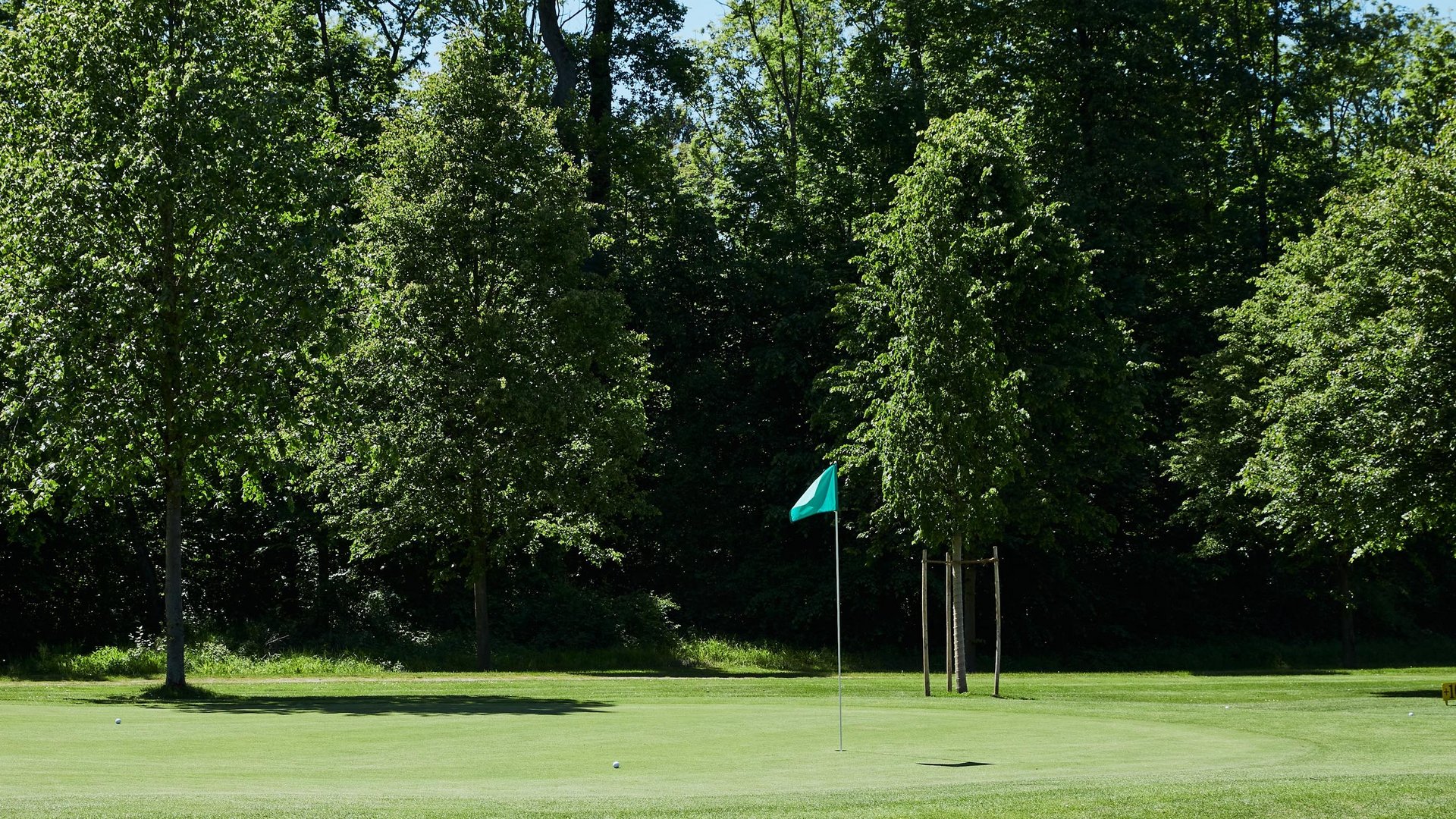 Sand bunker on the golf course of the Golf & Country Club Salzburg-Klessheim